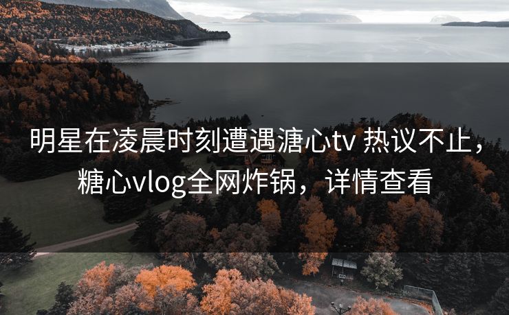 明星在凌晨时刻遭遇溏心tv 热议不止,糖心vlog全网炸锅,详情查看 明星在凌晨时刻遭遇溏心tv 热议不止,糖心vlog全网炸锅,详情查看